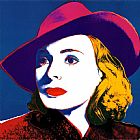 Andy Warhol Canvas Paintings - Ingrid with Hat
